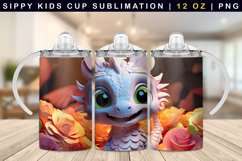 Baby Dragon Sippy Cup Sublimation | 12oz Sippy Tumbler Product Image 1