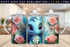 Baby Dragon Sippy Cup Sublimation | 12oz Sippy Tumbler Product Image 1
