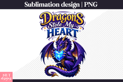 Dragons Stole My Heart Sublimation Fantasy Sublimation Product Image 1