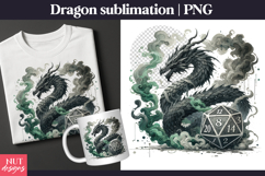 Dragon D20 DnD Fantasy Sublimation Dragon Sublimation Product Image 1