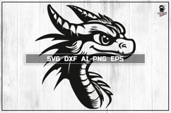 Baby Dragon SVG, Magical Animal Silhouette Cut files PNG DXF Product Image 1