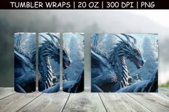 20 oz Dragon Tumbler, 3d Sublimation Tumbler Wrap Product Image 1