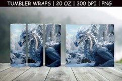 20 oz Dragon Tumbler, 3d Sublimation Tumbler Wrap Product Image 1