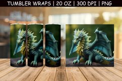 20 oz Dragon Tumbler, 3d Sublimation Tumbler Wrap Product Image 1
