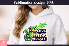 Love at First Fire Breath Kid Dragon Fantasy Sublimation Product Image 2