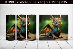 20 oz Dragon Tumbler, 3d Sublimation Tumbler Wrap Product Image 1