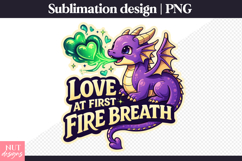 Love at First Fire Breath Kid Dragon Fantasy Sublimation Product Image 1