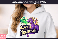 Love at First Fire Breath Kid Dragon Fantasy Sublimation Product Image 2