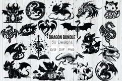 Dragon Bundle SVG, Dragon Cut File, Cute Baby Dragon SVG Product Image 1