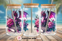 Tumbler Sublimation birds, 16 oz glass can wrap, Libbey 16 oz template, can glass beer