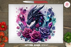 Dragon Cutting Board Png, Cutting Board Sublimation, Kitchen Png, Rectangular Design Png