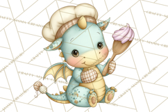 Whimsical Dragon Donut Clipart PNG, Adorable Dragon Png Product Image 2