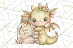 Whimsical Dragon Donut Clipart PNG, Adorable Dragon Png Product Image 3