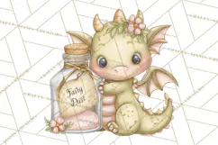 Whimsical Dragon Donut Clipart PNG, Adorable Dragon Png Product Image 3