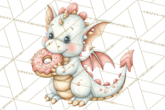 Whimsical Dragon Donut Clipart PNG, Adorable Dragon Png Product Image 3