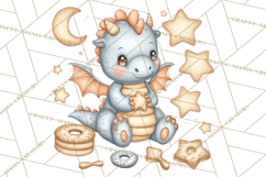 Whimsical Dragon Donut Clipart PNG, Adorable Dragon Png Product Image 3