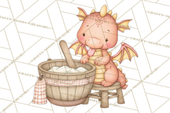 Whimsical Dragon Donut Clipart PNG, Adorable Dragon Png Product Image 5