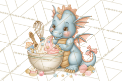 Whimsical Dragon Donut Clipart PNG, Adorable Dragon Png Product Image 2