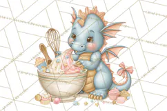 Whimsical Dragon Donut Clipart PNG, Adorable Dragon Png Product Image 2
