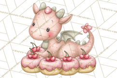 Whimsical Dragon Donut Clipart PNG, Adorable Dragon Png Product Image 3