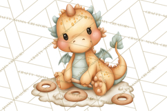 Whimsical Dragon Donut Clipart PNG, Adorable Dragon Png Product Image 5