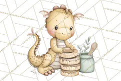 Whimsical Dragon Donut Clipart PNG, Adorable Dragon Png Product Image 2