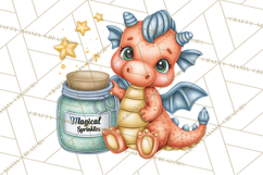 Whimsical Dragon Donut Clipart PNG, Adorable Dragon Png Product Image 3