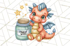 Whimsical Dragon Donut Clipart PNG, Adorable Dragon Png Product Image 3