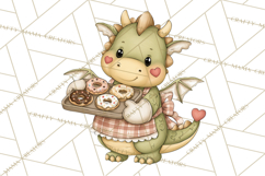 Whimsical Dragon Donut Clipart PNG, Adorable Dragon Png Product Image 4
