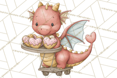 Whimsical Dragon Donut Clipart PNG, Adorable Dragon Png Product Image 5