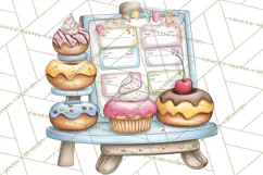 Whimsical Dragon Donut Clipart PNG, Adorable Dragon Png Product Image 3