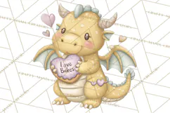 Whimsical Dragon Donut Clipart PNG, Adorable Dragon Png Product Image 4