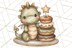 Whimsical Dragon Donut Clipart PNG, Adorable Dragon Png Product Image 4