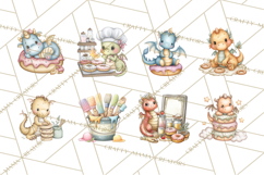 Whimsical Dragon Donut Clipart PNG, Adorable Dragon Png Product Image 8