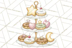 Whimsical Dragon Donut Clipart PNG, Adorable Dragon Png Product Image 5