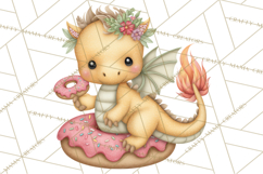 Whimsical Dragon Donut Clipart PNG, Adorable Dragon Png Product Image 2