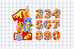 Dragon Numbers 3D SVG Product Image 2
