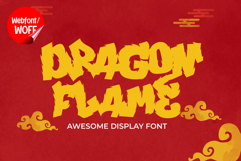 Dragon Flame | Themed Display Webfont for Fantasy Websites Product Image 1