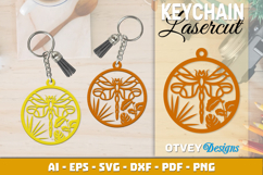 Dragon fly Keychain Lasercut Product Image 2