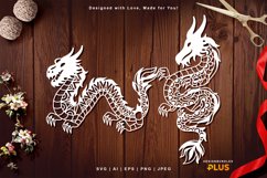 Oriental Dragon with Unique Motif Paper Cutting Set Product Image 1