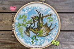 Young emerald green dragons cross stitch pattern PDF Magic Product Image 4