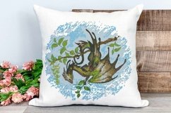 Young emerald green dragons cross stitch pattern PDF Magic Product Image 6