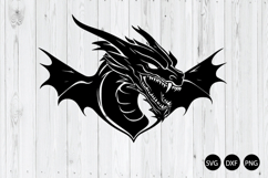 Dragon Head SVG, Dragon SVG, Tribal Dragon SVG Product Image 1