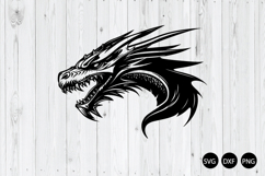 Dragon Head SVG, Dragon SVG, Tribal Dragon SVG Product Image 1