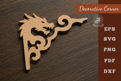 Dragon Lasercut Corner SVG Product Image 1