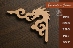 Dragon Lasercut Corner SVG Product Image 1