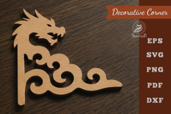 Dragon Lasercut Corner SVG Product Image 1