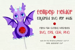 Dragon Lollipop Holder Template. Files for cutting machines