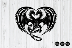 Dragon Love In Heart Shape SVG, Dragon SVG Product Image 1