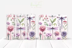 Dragonfly Skinny Tumbler Design, 20 oz Tumbler Wrap Design Product Image 1
